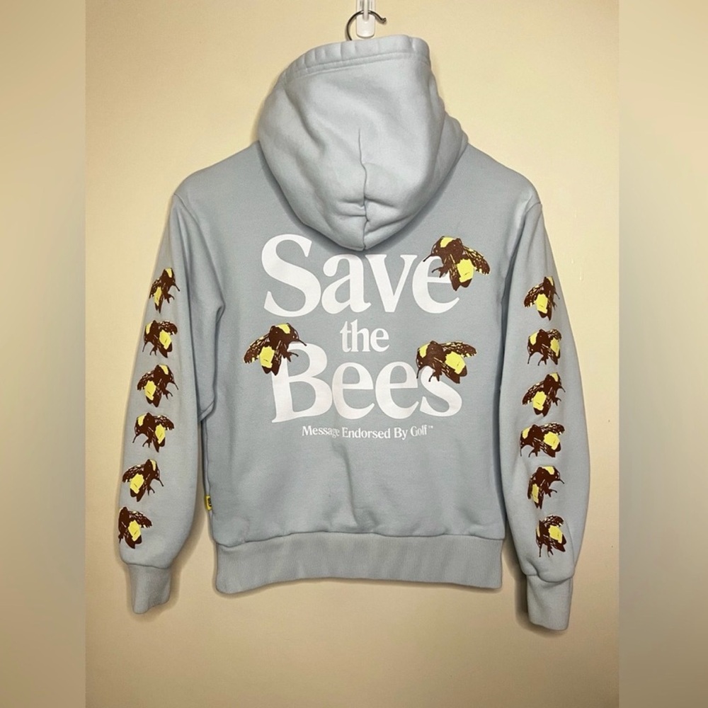 Golf Wang Flower Boy Save The Bees Tyler The Creator Blue Hoodie Size XS *FLAWS*